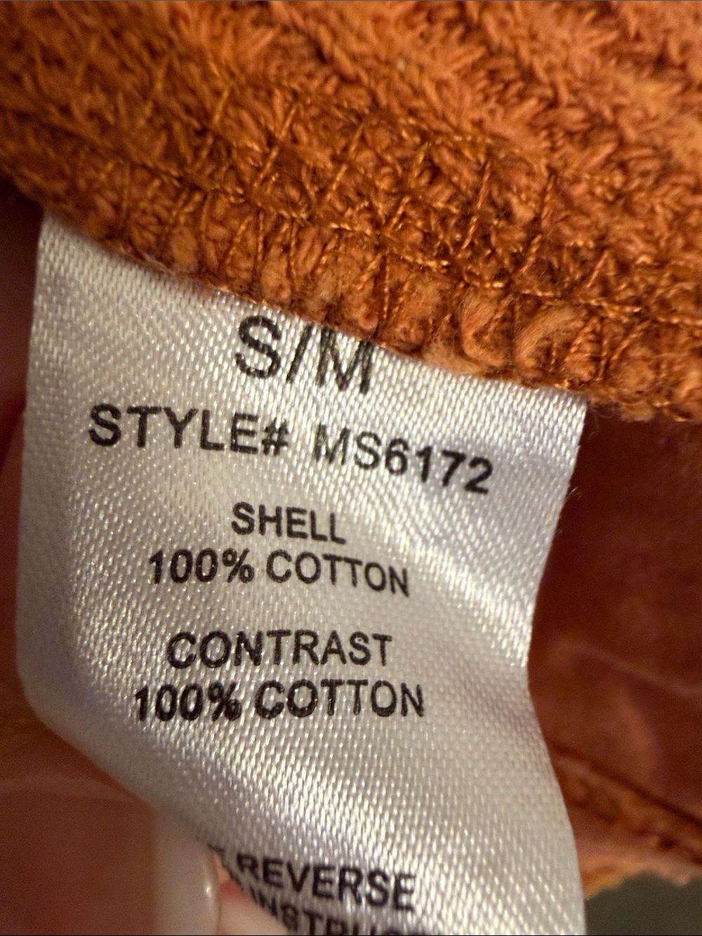 Oli & Hali Rust Waffle Knit Distressed Shacket Jacket NWOT - Picture 5 of 5